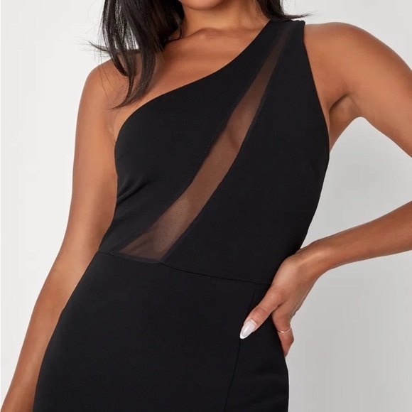 NWOT Modern Attraction Black One-Shoulder Bodycon Midi Dress - Picture 5 of 9